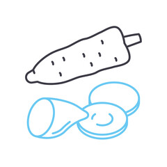 yucca line icon, outline symbol, vector illustration, concept sign