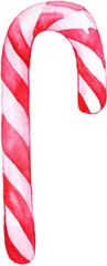 Christmas sweet peppermint cinnamon candy cane lollipop pink white isolated - 527983482