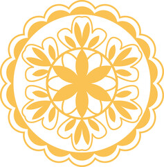 Moon Cake Traditional Dessert Illustration Icon