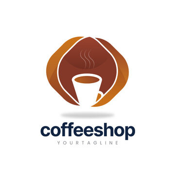 coffee cup logo - coffee shop logo - coffee cafe logo