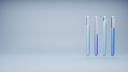 Timeline difference slide 3d rendering