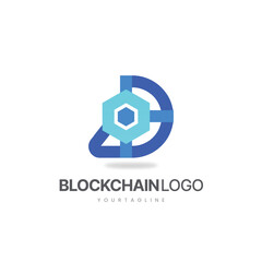 Crypto logo - digital currency logo - blockchain technology logo