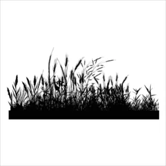 Foto op Plexiglas cute grass silhouette illustration © Curut Design Store
