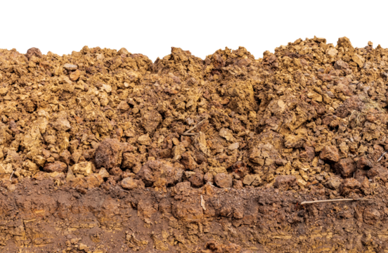 Isolates, close-up, large mounds of soil, which are common in rural Thailand.