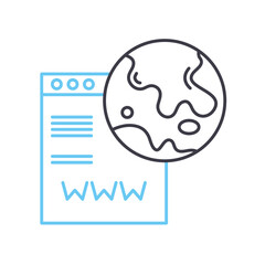 website line icon, outline symbol, vector illustration, concept sign