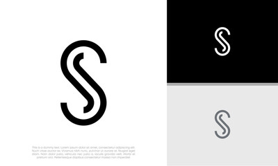 Initials S logo design. Initial Letter Logo. Innovative high tech logo template.