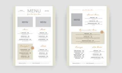 Restaurant menu template. social media marketing web banner template design. healthy food business online promotion flyer with abstract background, logo and icon. Sale cover. - obrazy, fototapety, plakaty