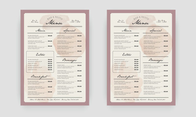 Restaurant menu template. social media marketing web banner template design. healthy food business online promotion flyer with abstract background, logo and icon. Sale cover. - obrazy, fototapety, plakaty