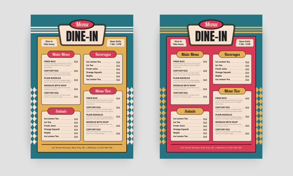 Restaurant menu template. social media marketing web banner template design. healthy food business online promotion flyer with abstract background, logo and icon. Sale cover.