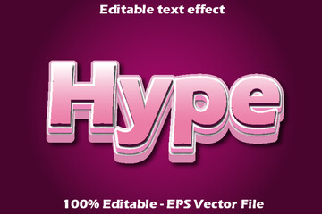 Fototapeta premium HYPE editable text effect 3d emboss style design