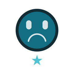 bad feedback with sad emoji and one star