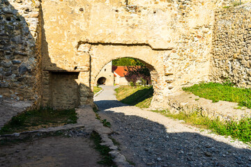 Famous Rupea fortress in Transylvania, Romania. Rupea Citadel (Cetatea Rupea)