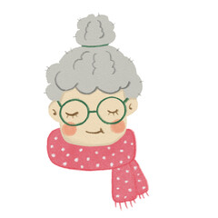 Cute nana grandma winter costume for Christmas decorations 