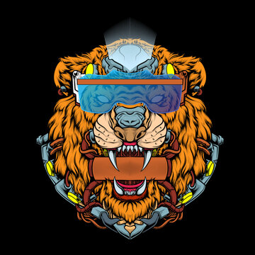 Lion Cyber Beast, streetwear design