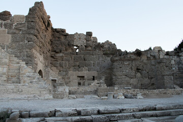 The ruins of city from the time of the Roman Empire. Ancient city ruins.