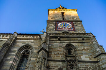 Large Gothic building of the Black Church (Biserica Neagra) in Brasov, Romania