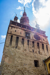 Fototapeta premium Medieval fortified citadel of Sighisoara city and the famous Clock Tower