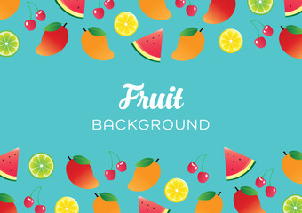 Summer fruit pattern background