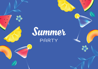 Summer party pattern background