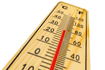 Thermometer und hohe Temperatur - obrazy, fototapety, plakaty