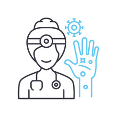 vinerologist line icon, outline symbol, vector illustration, concept sign