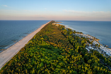 Hel Peninsula, Poland. 35-km-long sandbar peninsula in northern Poland. - obrazy, fototapety, plakaty