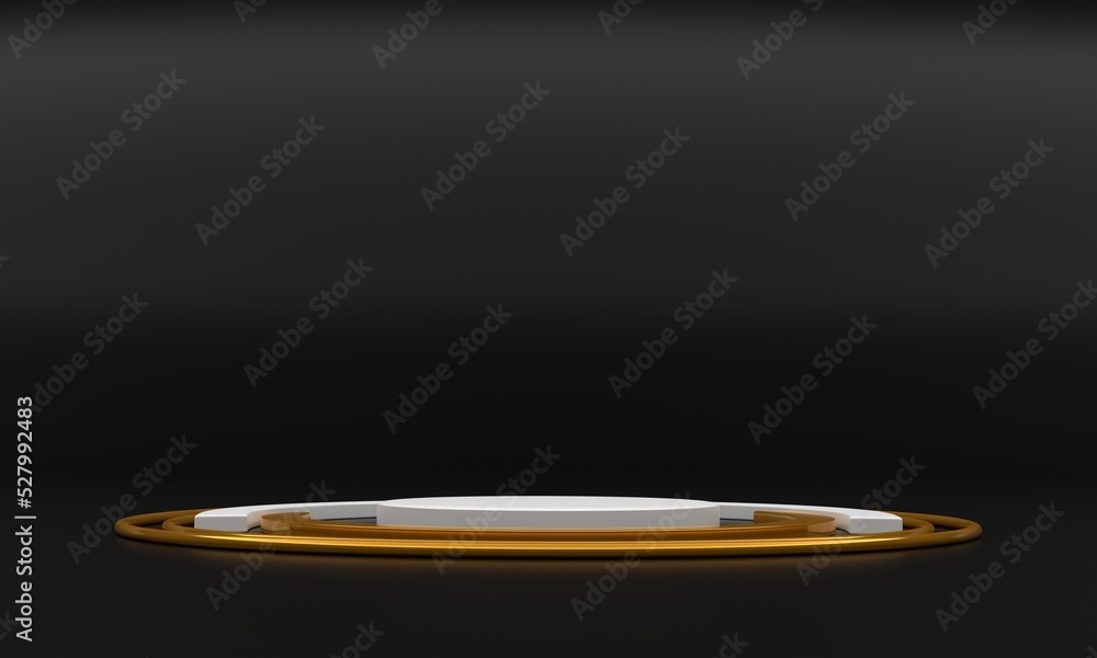 Poster elegant product background on 3d rendering with empty white podium scene