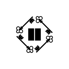 Key logo for House Estate business logo isolated on white background