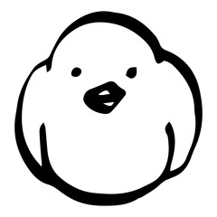 A simple hand drawn chick icon