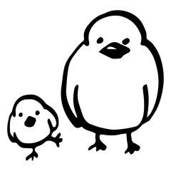 A simple hand drawn chick icon