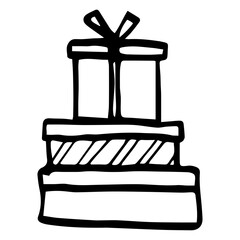 A simple hand drawn gifts icon