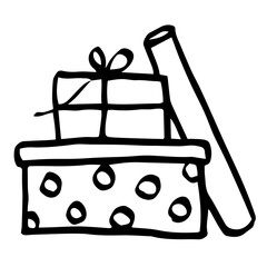 A simple hand drawn gifts icon