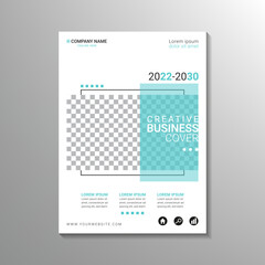 blue modern minimalist business cover design template