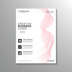 modern wave creative business cover design template