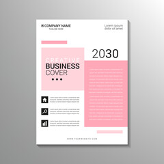 minimalist soft pink creative business cover design