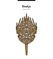 This cultural asset is a crown ornament from the old Baekje period. It is a national treasure of Korea.