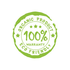 Organic Product Warranty Logo Sign
