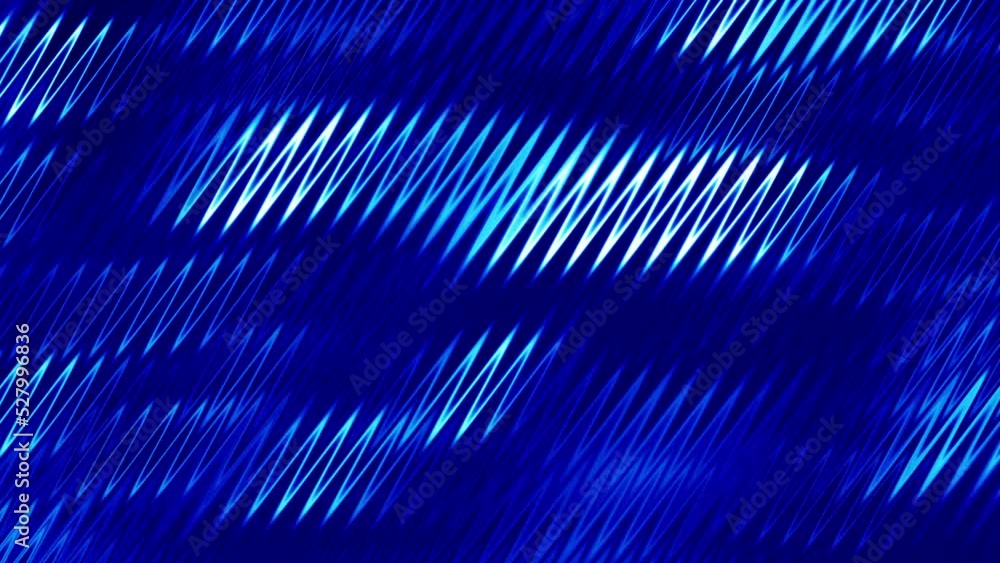Canvas Prints abstract decorative blue wave shapes with glowing light in reflection background in endless video mo