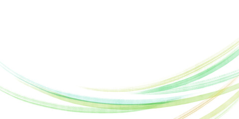 さわやかなグリーンのラインで描いた水彩フレーム 2