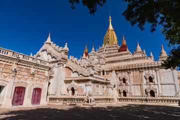The restored Ananda Temple in the Bagan World Heritage Site in Myanmar