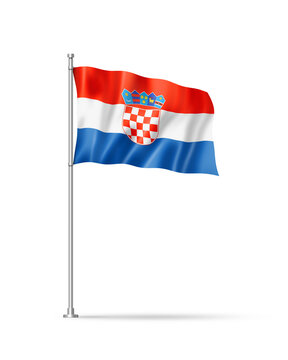 Croatian flag isolated on white