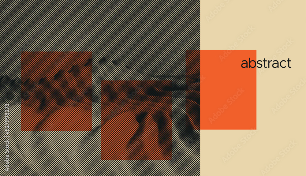 Poster elegant background with curved wave lines. sand dunes. background with optical illusion. vector illu