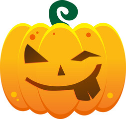 Vector Illustration Pumpkin Halloween Character