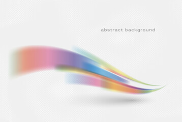Abstract background with wave, colorful flow of transparent long wave rainbow color.