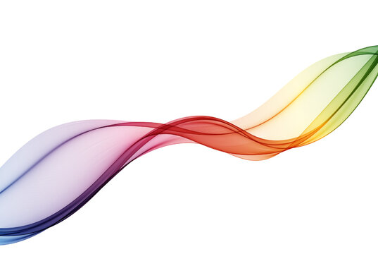 Rainbow wavy lines, transparent color wave flow. For brochure, website, flyer design. Spectrum wave. Rainbow color.