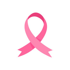 crossed pink ribbon symbol of world cancer day