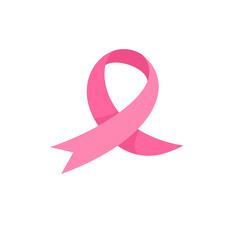 crossed pink ribbon symbol of world cancer day