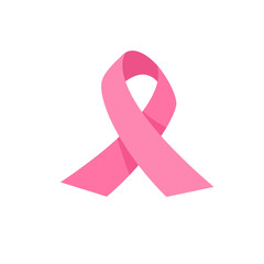 crossed pink ribbon symbol of world cancer day