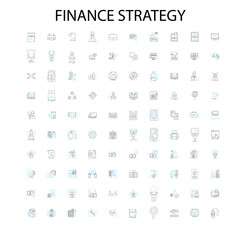 finance and business flat icons, signs, outline symbols, concept linear illustration line collection