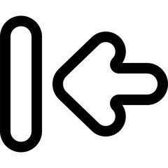 left arrow line icon